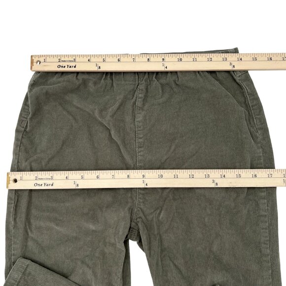 Tinseltown Women's size 9 Pull On Olive Green Corduroy Elastic Waist Pants Flare - Picture 7 of 10